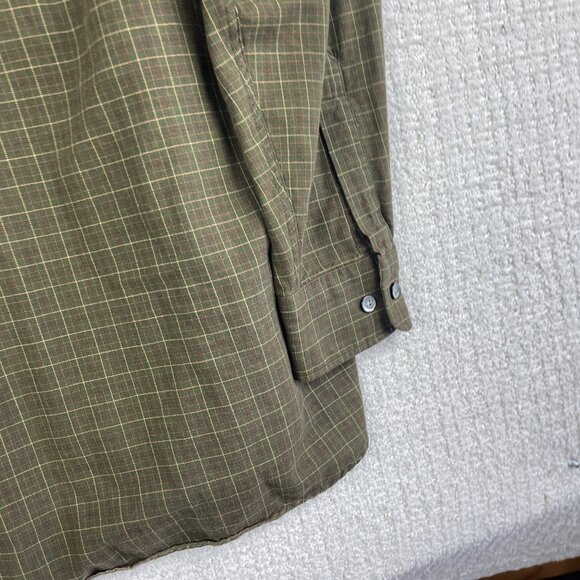 Viyella Long Sleeve Shirt Green / Red Plaid Wool Blend Button Down Men's Size L - Picture 14 of 16